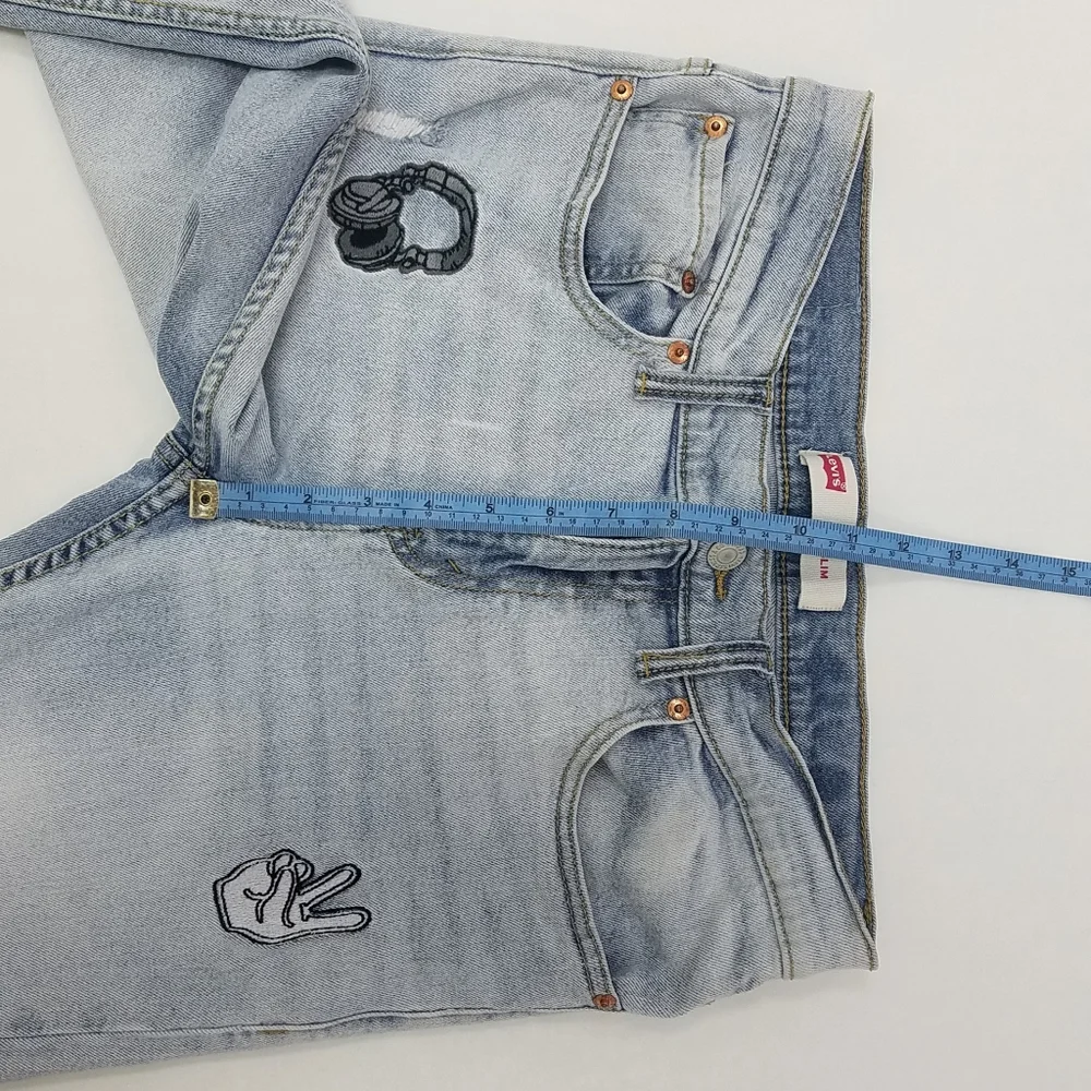 Levi's Big Boys 511 Slim Destruction Patched Jeans